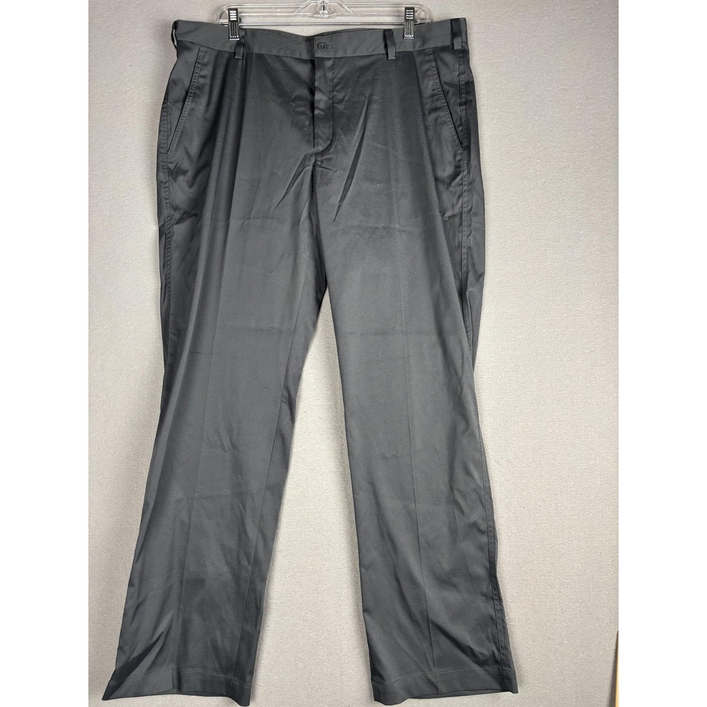 Nike Golf Pants Mens 38x32 Gray Dri-FIT Flat Front Stretch Performance Tech
